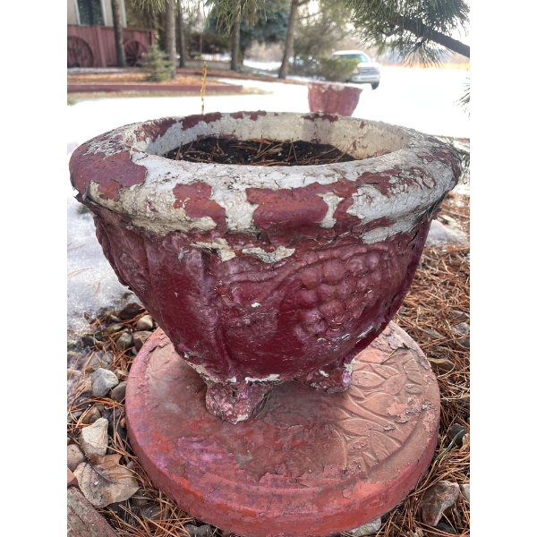 Outdoor Plant Pot 20"tall (Paint is Chipping)