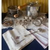 Image 1 : Vintage Theatre Popcorn Popping Popper Pot, Napkin Rings, Coasters & Serving Dishes