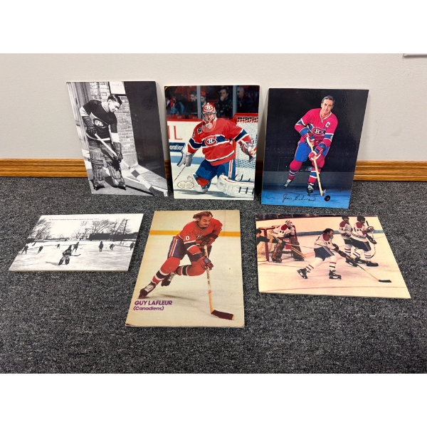 Montreal Canadiens Photos Including Signed Jean Béliveau Piece