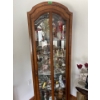 Image 2 : Wood & Glass Cabinet w/Lighting 80Hx29Wx15D Contents NOT Included