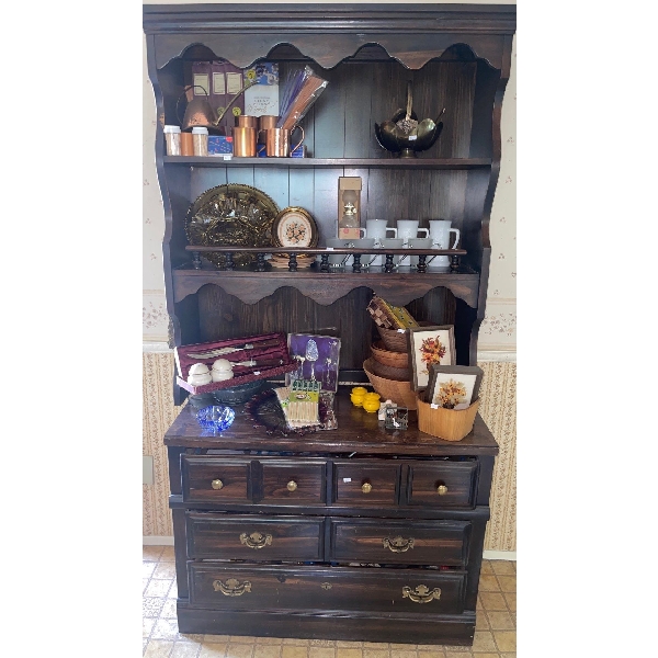 Vintage Bakers Cabinet - Contents Not Included - 40L x 17D x 77T