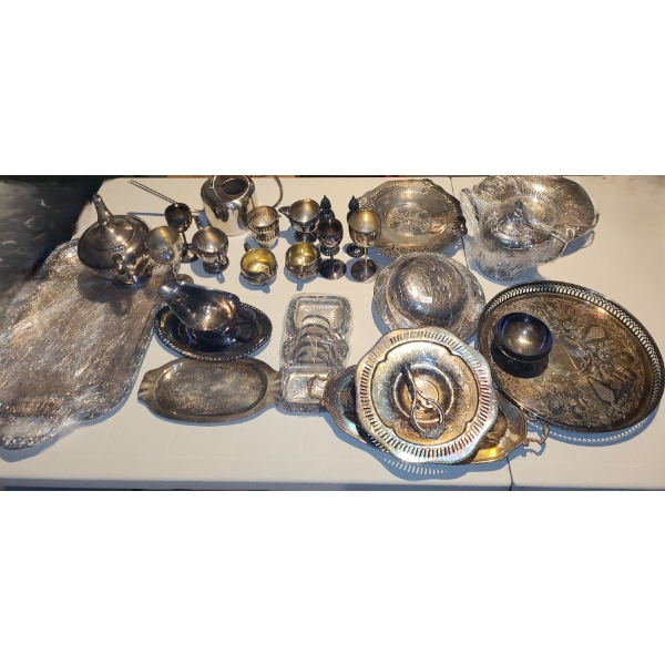 Metalware: Largest Tray 21.5 X 11.5, Serving Dishes and More! (Electroplated and Other Metalware)