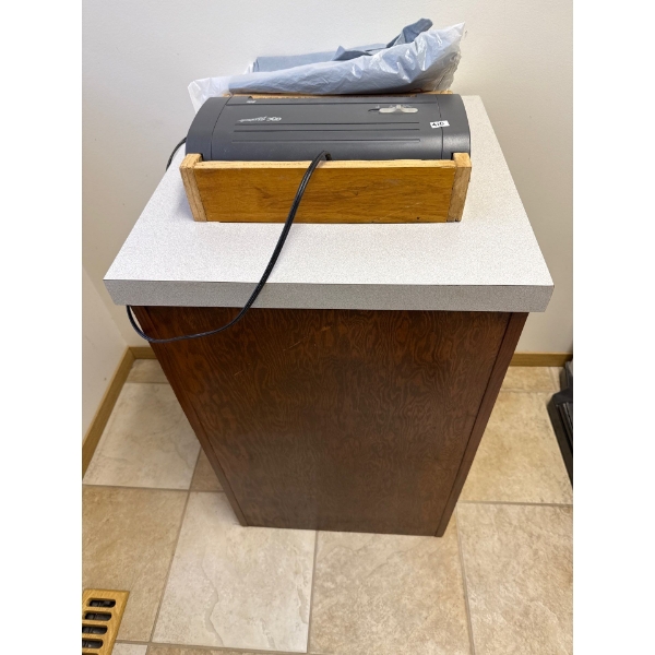 Paper Shredding Cabinet With Shredder