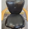Image 5 : Orbit Hydraulic Salon Styling Chair 5 - Genuine Leather w/ Brushed Nickel - 22x24x37