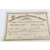 Image 2 :  Vintage Stock Certificate For The Fortis Powder & Explosives Company, Limited, dated July 1890 