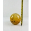Image 4 : Art Glass Spheres, Orange and Clear, 4.5" Diameters