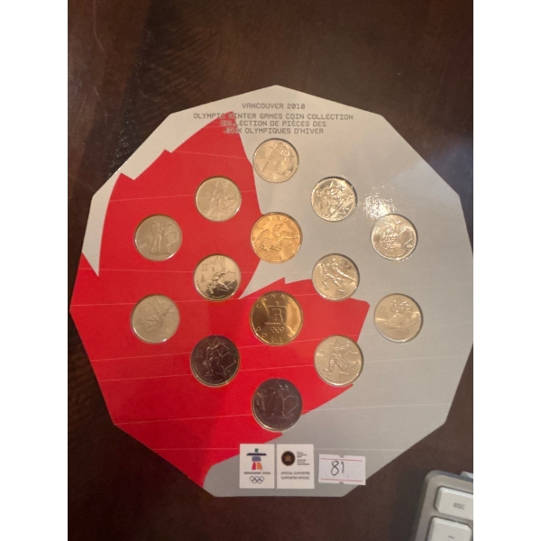 2010 25c Vancouver 2010 Olympic Winter Games Coin Collection