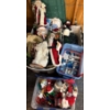 Image 1 : Massive 4 Tote Winter Holiday Collection - Many Santa's, Snowmen, Lights, Ornaments, Much More 