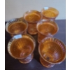 Image 2 : Set of 6 Vintage Carnival Glasses w/ Rose Design 3.5" Diameter Top, 4 T 
