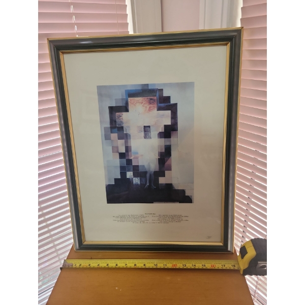 Framed Art Print Salvador Dali's "Lincoln in Dalivision"/ Abe Linc Portrait  20T