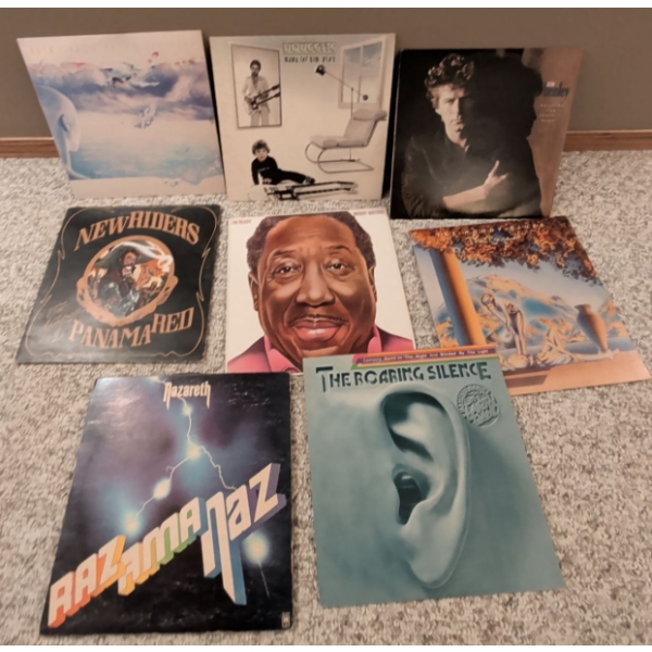 Vintage Vinyl Records - New Riders Doucette The Moody Blues Band Roaring Silence & More