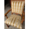 Image 3 : Five Wooden Upholstered Dining Chairs 1 Arm Chair 4 Side Chairs 19x18x42tall