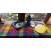 Image 1 : Gorgeous Hand Painted Ginger Jar (17T), Hand Painted Tray, Colorful Tablecloth 