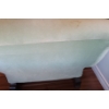 Image 6 : Vintage Eastlake Light Green Velvet 3 Seater Couch w Wood Details 82" w 28" d & 36" h