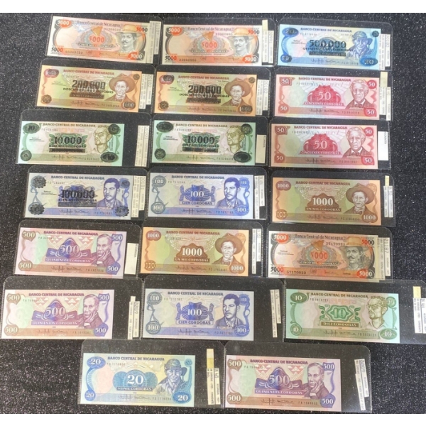 Collection of Nicaraguan Paper Money