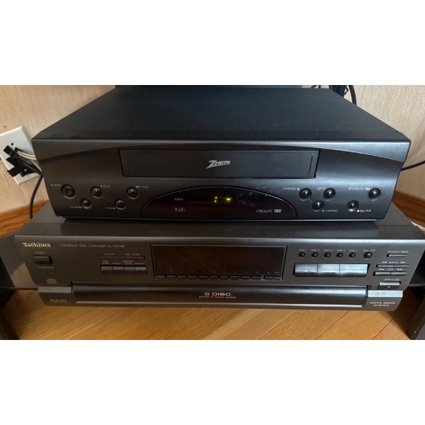 Zenith Stero Video Recorder Model No. VR4227C & Technics Compact Disc Changer Sl-P9066