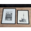 Image 1 : Framed Hand-Drawn Artworks of Canadian Landmarks, Signed by Artists