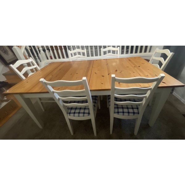 Large Dining Table With Six Chairs 73w x 40d x 23t