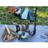 Image 1 : Collection of ceramic ducks, Bird house, decorative tools holder 2 would carved eagle H 12” H9”