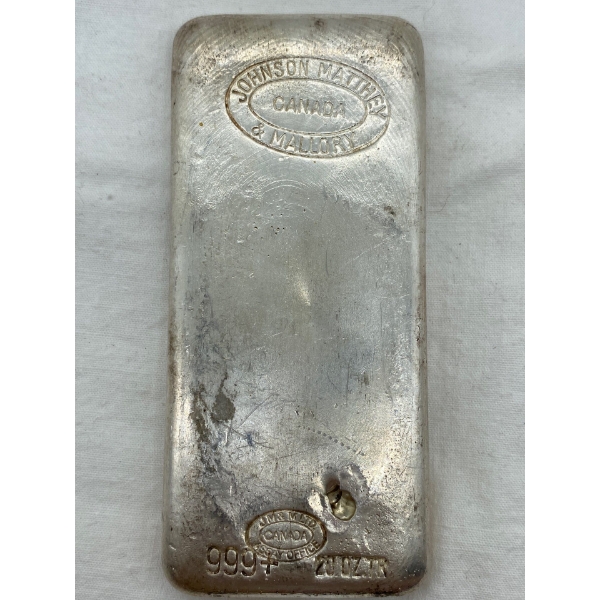 20oz Johnson Matthey Silver Bar