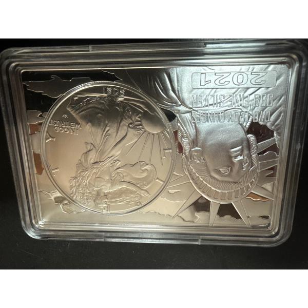 2021 3 Troy Ounce USA Special Limited Anniversary Coin & Bar United States Mint 5000 Mintage