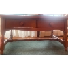 Image 4 : Solid Wood Coffee Table w/Drawer & Protective Glass Table Top By Vilas  38"x 22" x 21"tall