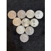 Image 2 : 10 Silver Canadian 25 c 80% Silver 58.31g various years
