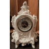 Image 2 : Vintage Lanshire Porcelain Mantel Clock 10"Tall w/ Elegant French Corbels  