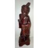 Image 3 : Hand Carved Rosewood Idol 9T - Asian Elder w/ Vintage Smalls