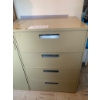 Image 1 : Metal 4-Drawer Filing Cabinet with Dividers in Neutral Tone