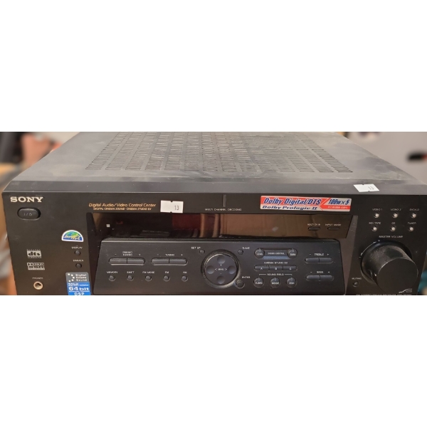 Sony Digital Control AV Centre Model STR-DE585 and Two Boxes of Assorted Cassette Tapes and CD's