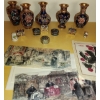 Image 1 : Oriental Souvenir Treasure Trove #3 - Gorgeous Enamel Brass Art Vases, Trinket Holders, Cards
