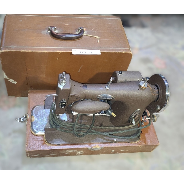 White Rotary Sewing Machine in Case 