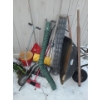 Image 1 : Jobmate Wheelbarrow 36 L, 26 W, Manual Mower, Rake, Metal Caging and More!