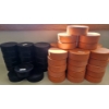 Image 1 : Black and Orange Foam Hockey Pucks
