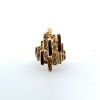 14KY Retro Brutalist Ring SZ8 9.75 grams