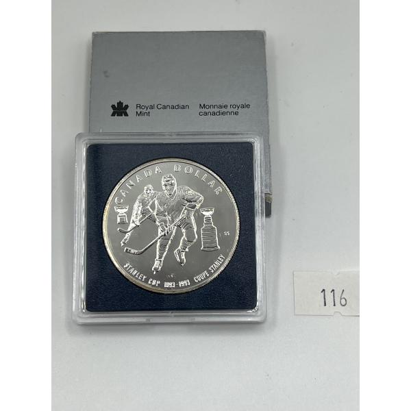 1993 Canada Stanley Cup Centennial Proof Sterling Silver Dollar