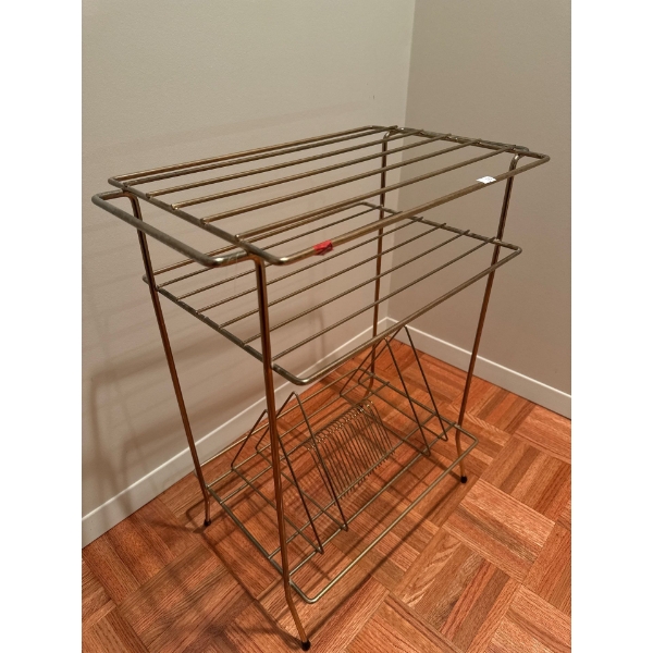 Mid Century Modern Metal Record Holder