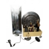 Image 4 : Candlestick Table Lamps, Rectangular Mirror, and Decorative Metal Tray