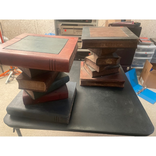 Nightstands Made of Faux Books (2)