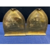 Image 2 : Gold Coloured Bookends, Cap Badge
