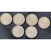 Image 2 : 5 Canadian Quarters 1965-1966 and 1967 Non-Magnetic