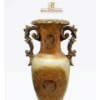 Image 3 : Decorative Vase with Ornate Handles and Embossed Detailing, 40-Inch Height