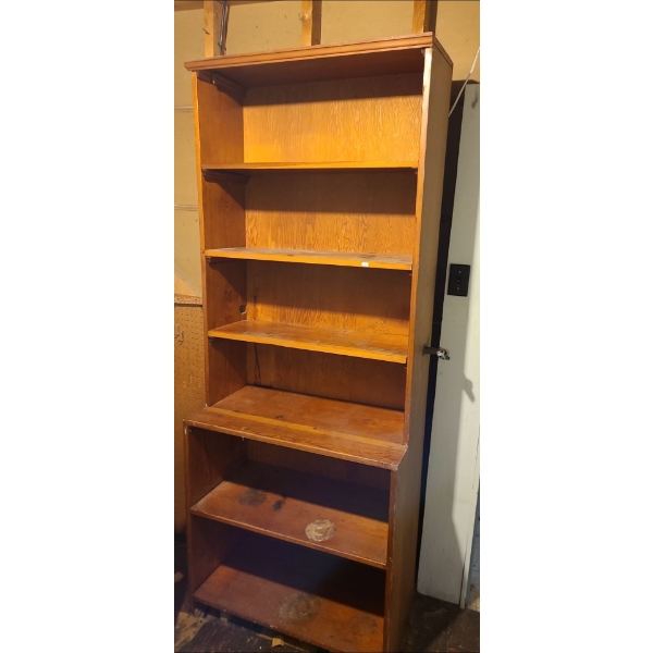 Wooden 6 Shelf Utility Storage 82 T, 32 L, 17 W