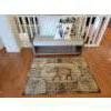 Modern Elegance - Microfiber Bench 52x19x19 w/ Elephant Rug 3x5 & Decorative Throw Pillows  
