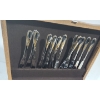 Image 3 : Imperial Korea Stainless Steel 2 Tone Cutlery and Storage Box 17 W, 11.5 D, 6.5 T 