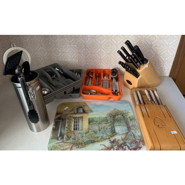 Kitchen Essentials Set Including Utensils, Knife Sets, and More! 