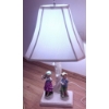 Image 5 : Two Figurine Table Lamps with Framed Artwork