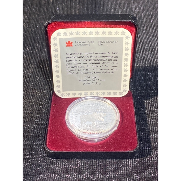 100th Anniversary of the National Parks of Canada Silver Dollar 1985
