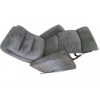 Image 3 : Grey Upholstered Swivel Recliner Chair